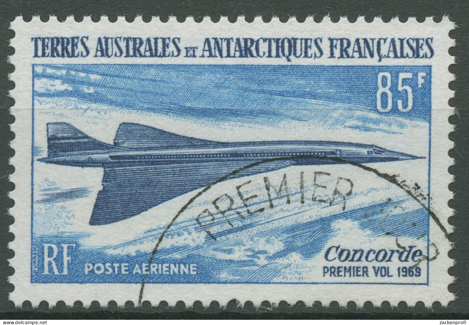 Franz. Antarktis 1969 Flugzeug Concorde 51 Gestempelt - Used Stamps