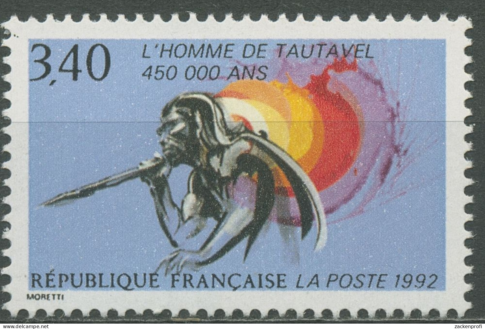 Frankreich 1992 Fossilien Tautavel-Mensch Arago-Höhle 2905 Postfrisch - Unused Stamps