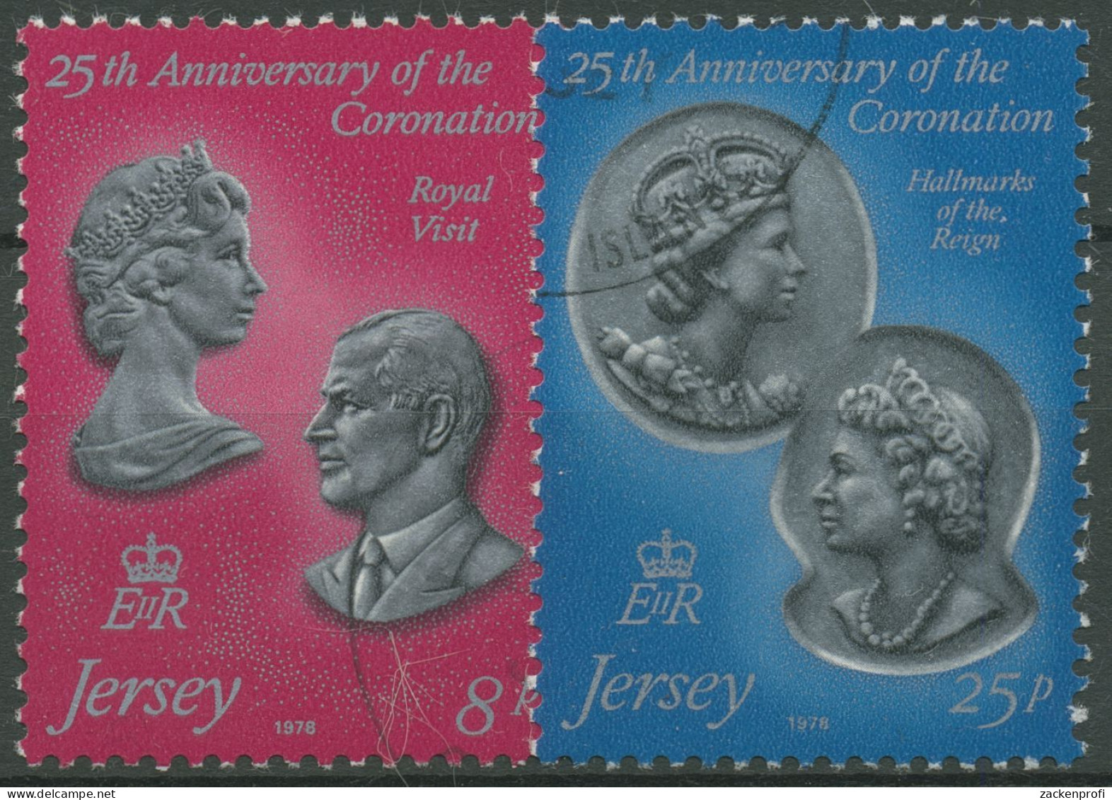 Jersey 1978 Königin Elisabeth II. Stempel 185/86 Gestempelt - Jersey