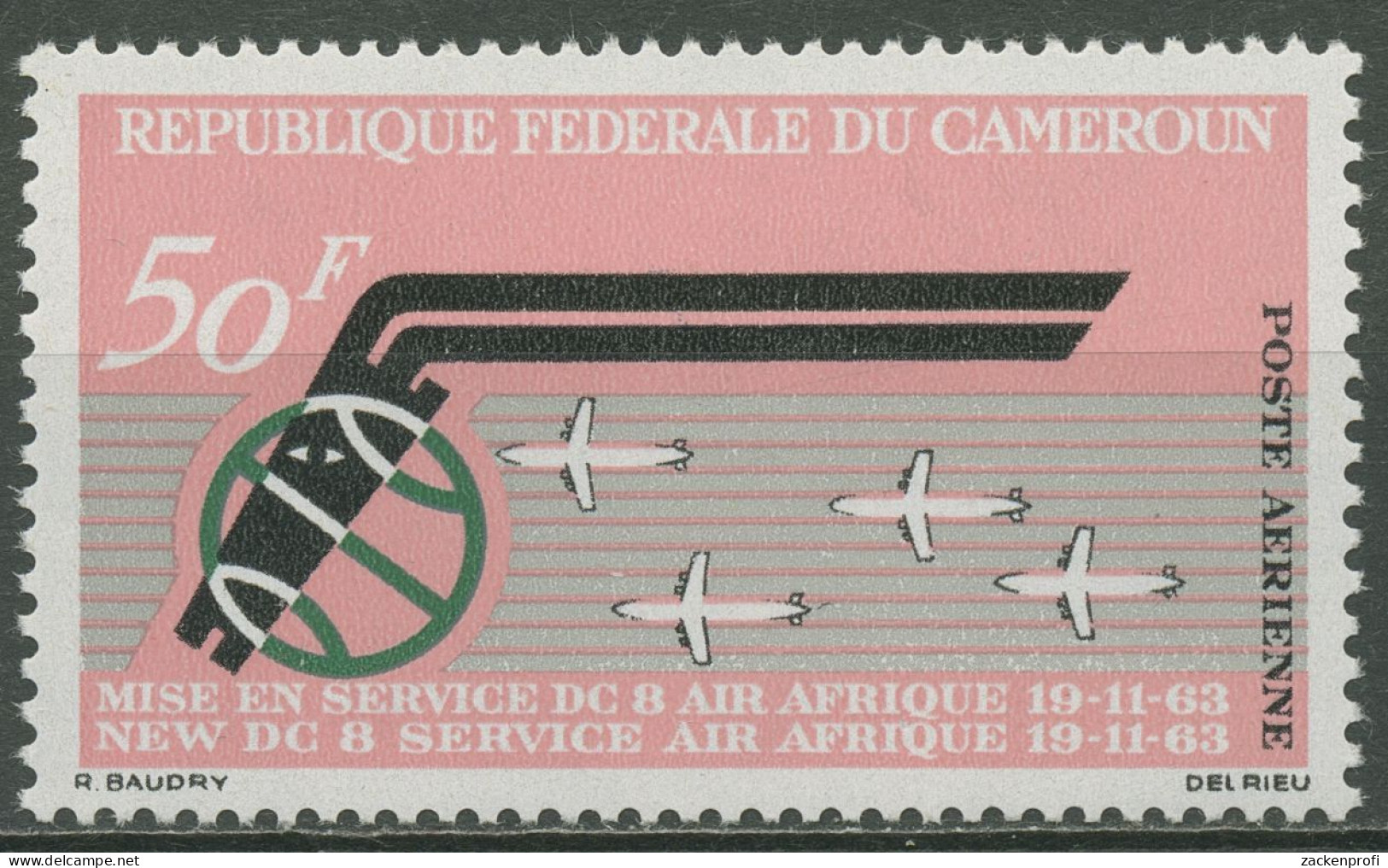 Kamerun 1963 Fluggesellschaft Air Afrique 398 Postfrisch - Camerun (1960-...)