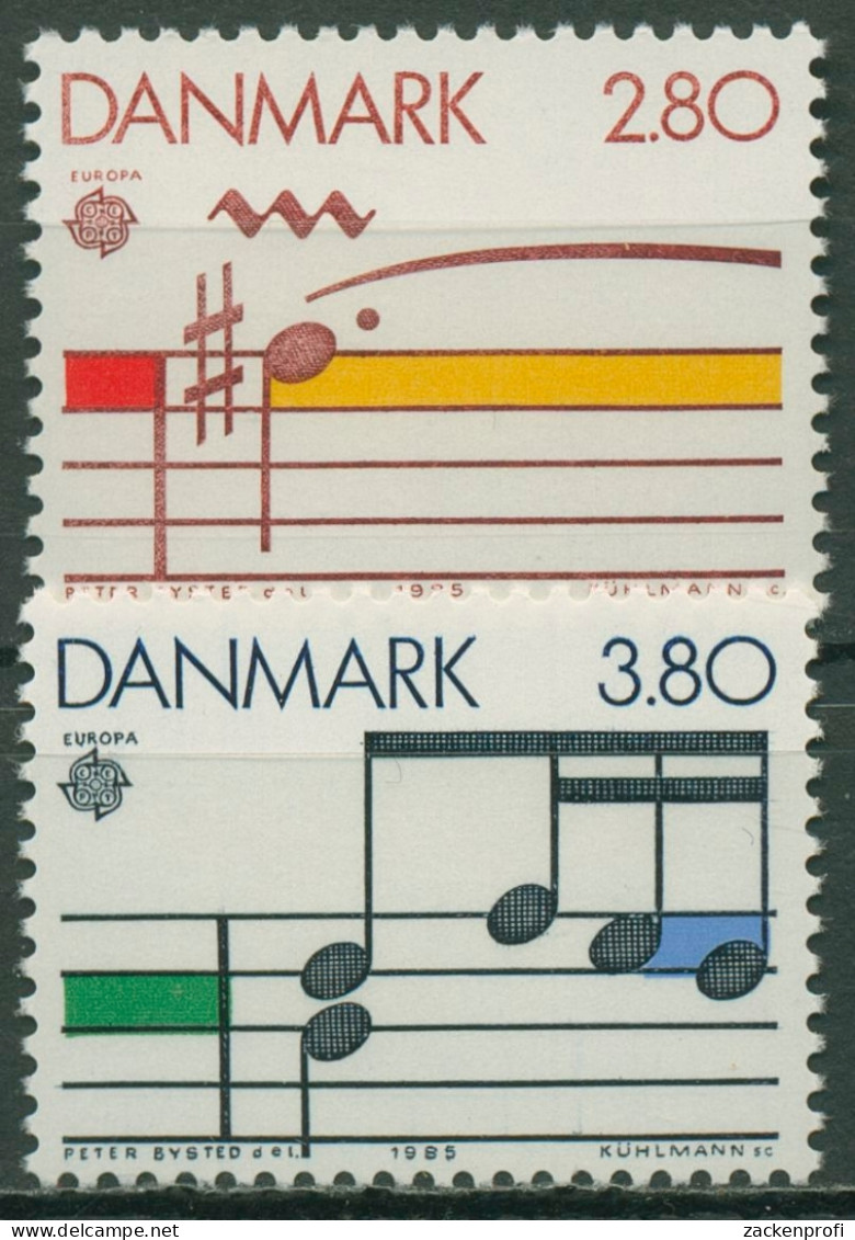 Dänemark 1985 Europa CEPT Jahr Der Musik Noten 835/36 Postfrisch - Ungebraucht