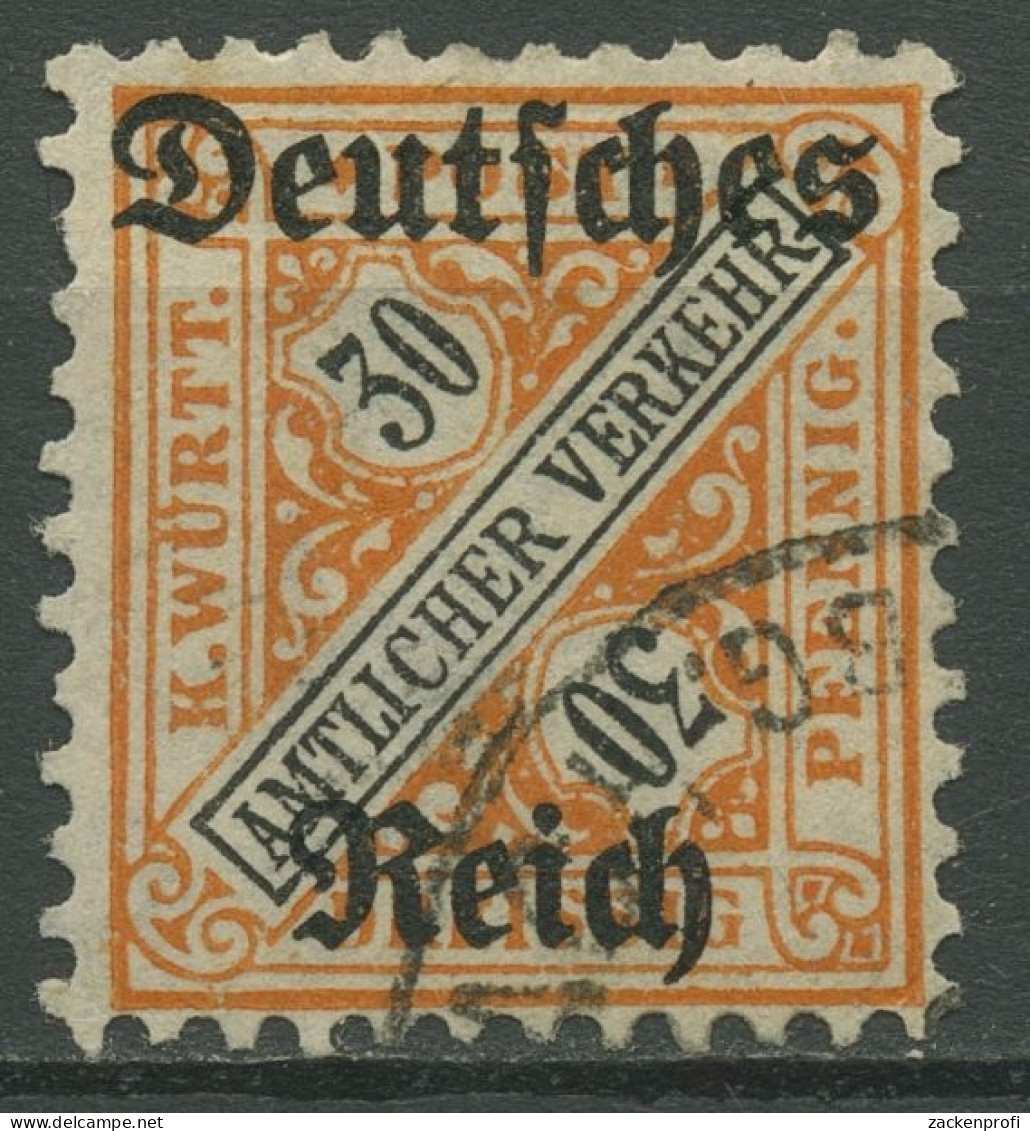 Deutsches Reich Dienst 1920 Württemberg Mit Aufdruck D 61 Gestempelt - Dienstmarken
