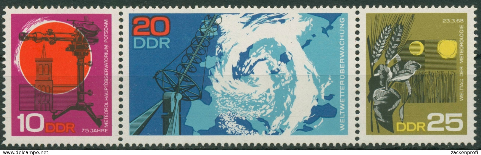 DDR 1968 Meteorologie Wetterdienst 1343/45 ZD Postfrisch - Neufs