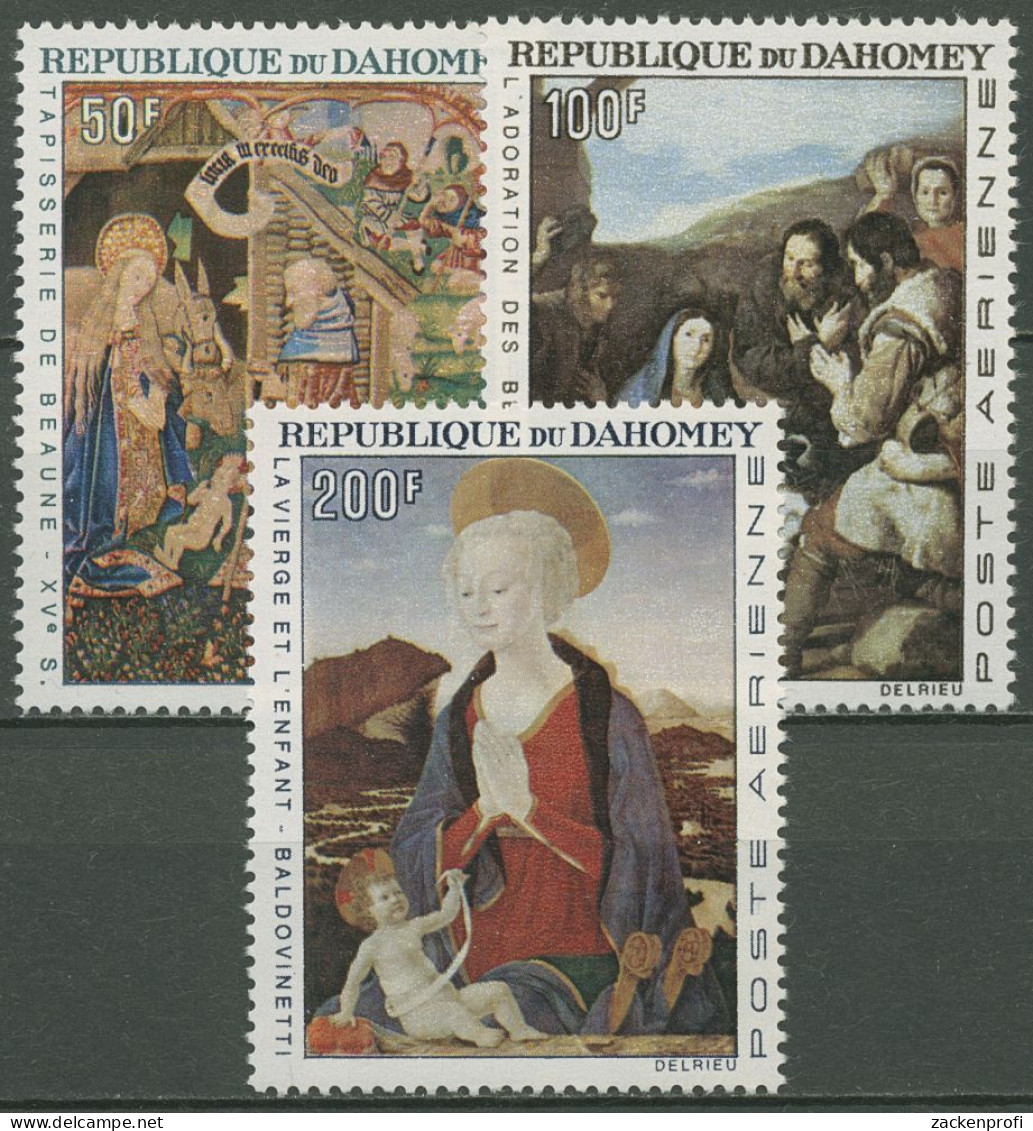 Dahomey 1966 Weihnachten Wandteppich Gemälde 293/95 Postfrisch - Bénin – Dahomey (1960-...)