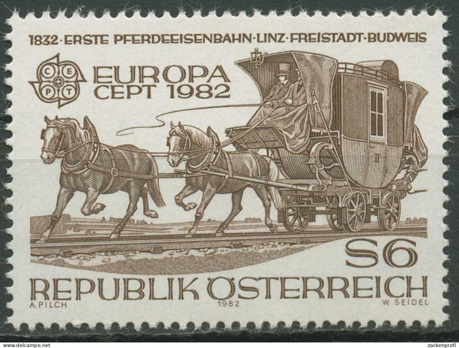 Österreich 1982 Europa CEPT Ereignisse Pferdeeisenbahn 1713 Postfrisch - Ongebruikt