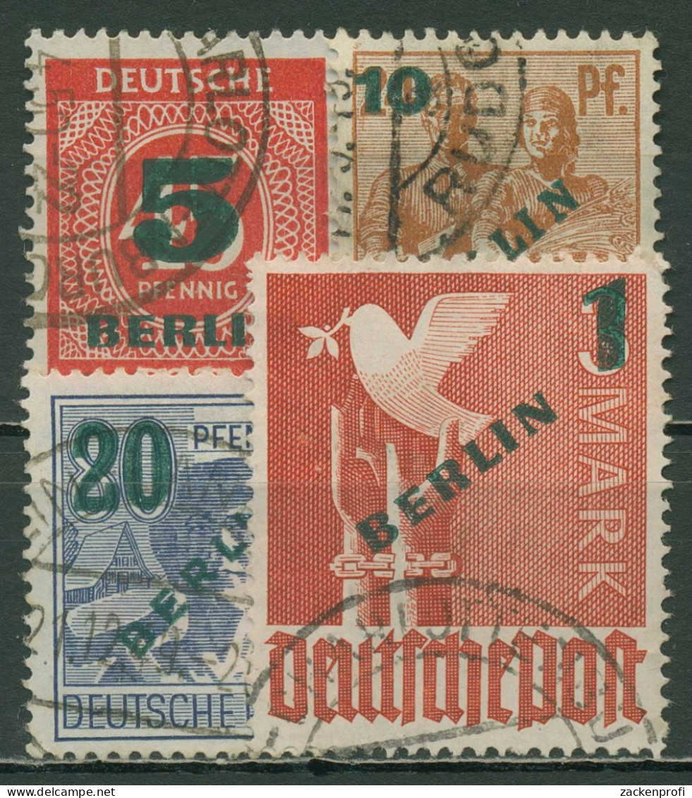 Berlin 1949 Grünaufdruck 64/67 Gestempelt - Usati