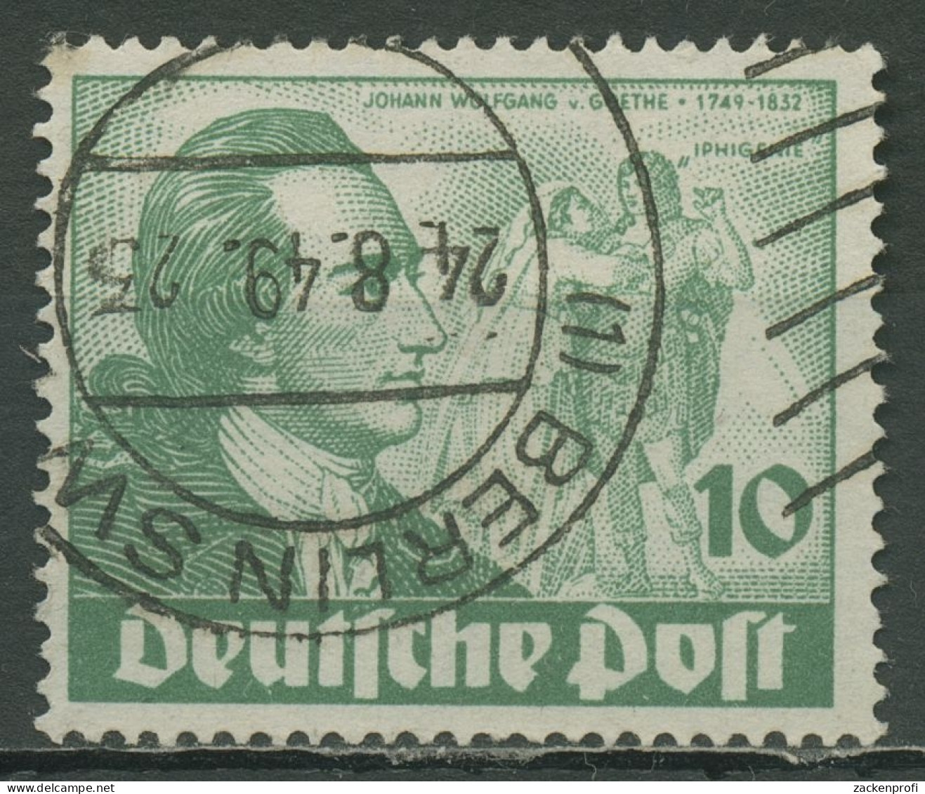 Berlin 1949 200. Geb. Von Johann Wolfgang Von Goethe 61 Gestempelt Geprüft - Used Stamps