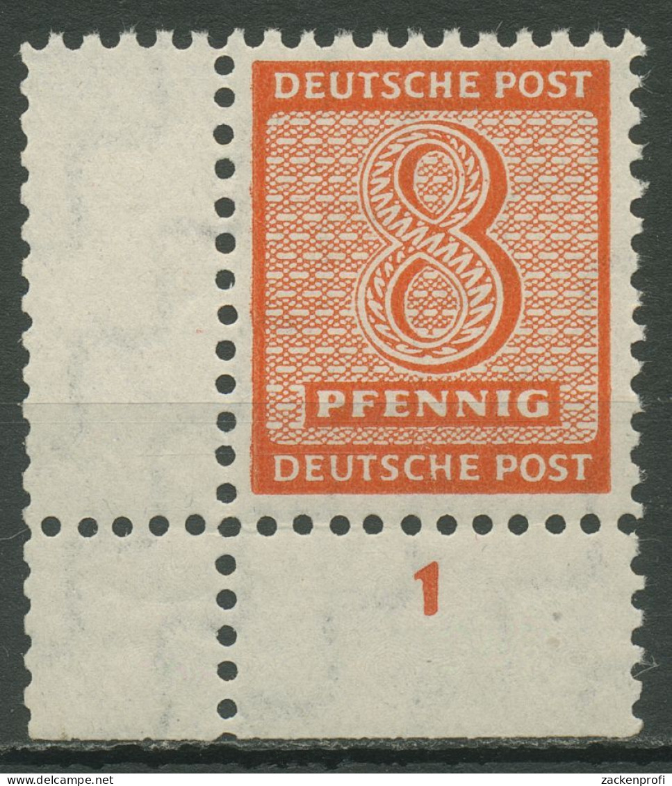 SBZ West-Sachsen 1945 Amtl. (Versuchs)-Zähnung 122 X Ecke 3 Postfrisch - Autres & Non Classés