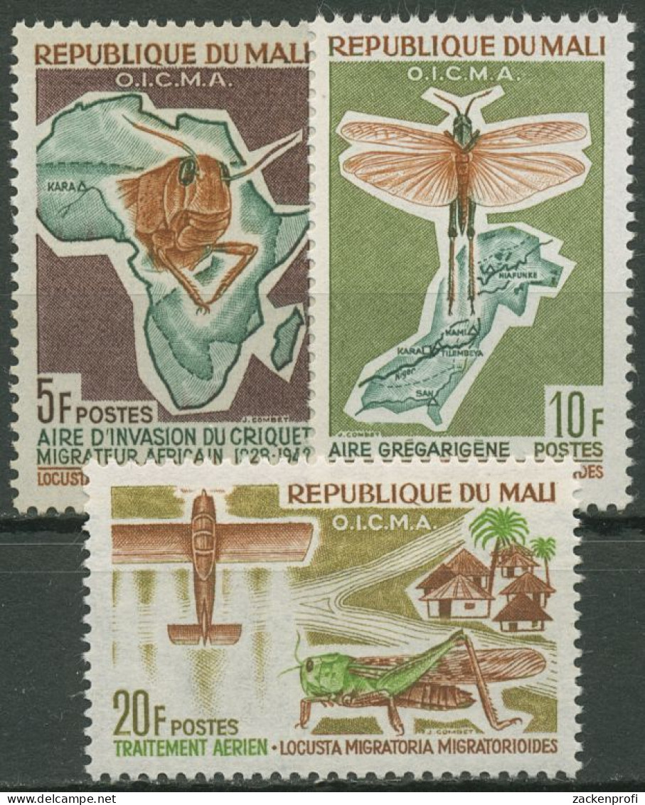 Mali 1964 Kampf Gegen Die Wanderheuschrecke Flugzeug 83/85 Postfrisch - Malí (1959-...)