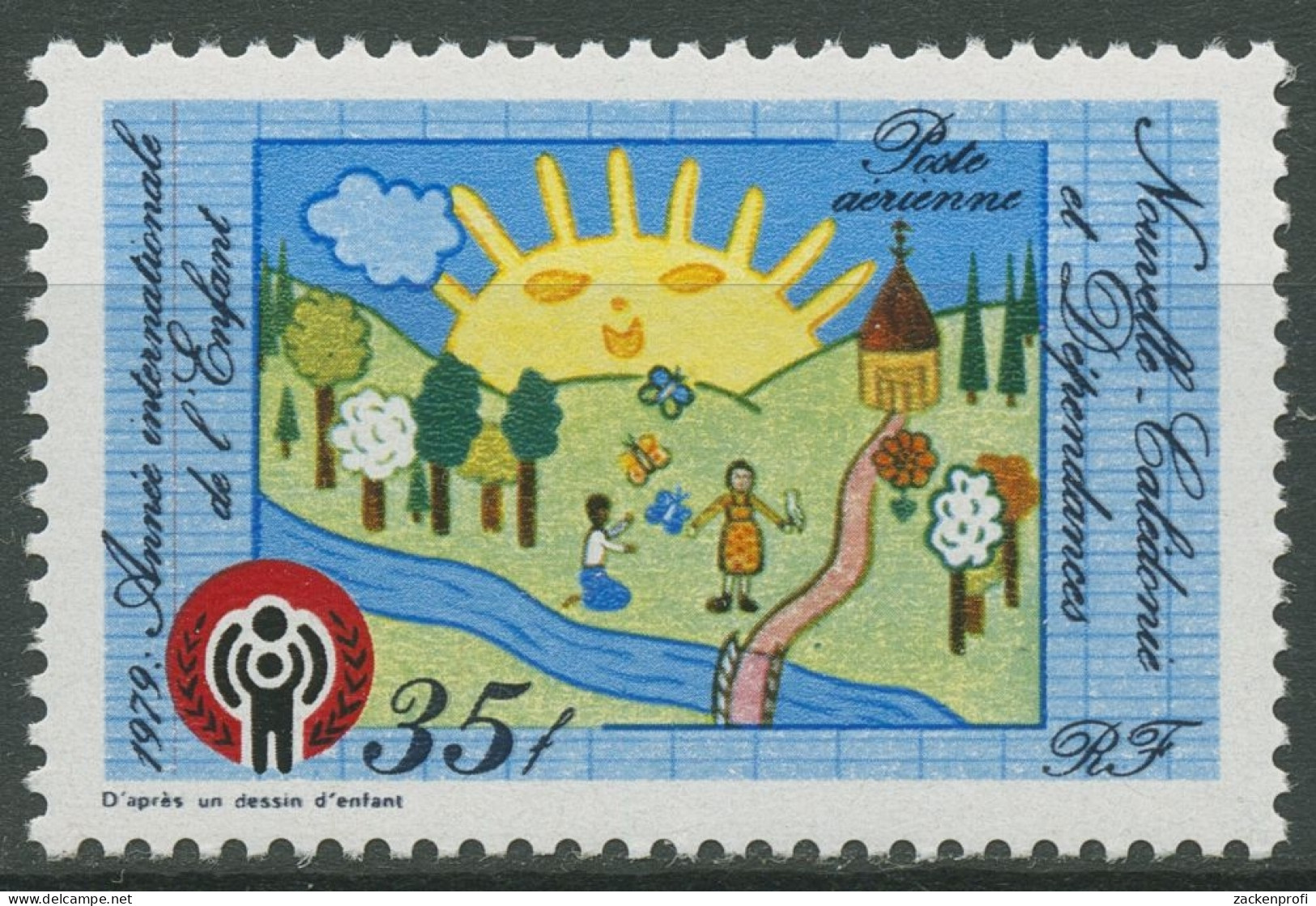 Neukaledonien 1979 Int. Jahr Des Kindes Kinderzeichnung 626 Postfrisch - Neufs