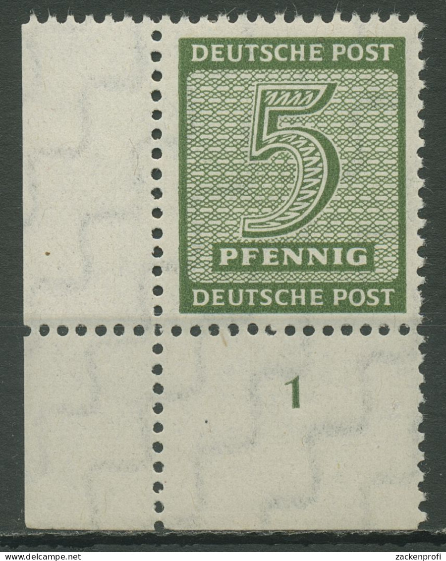 SBZ West-Sachsen 1945 Ziffern 128 X W Ecke 3 Unten Links Postfrisch - Sonstige & Ohne Zuordnung