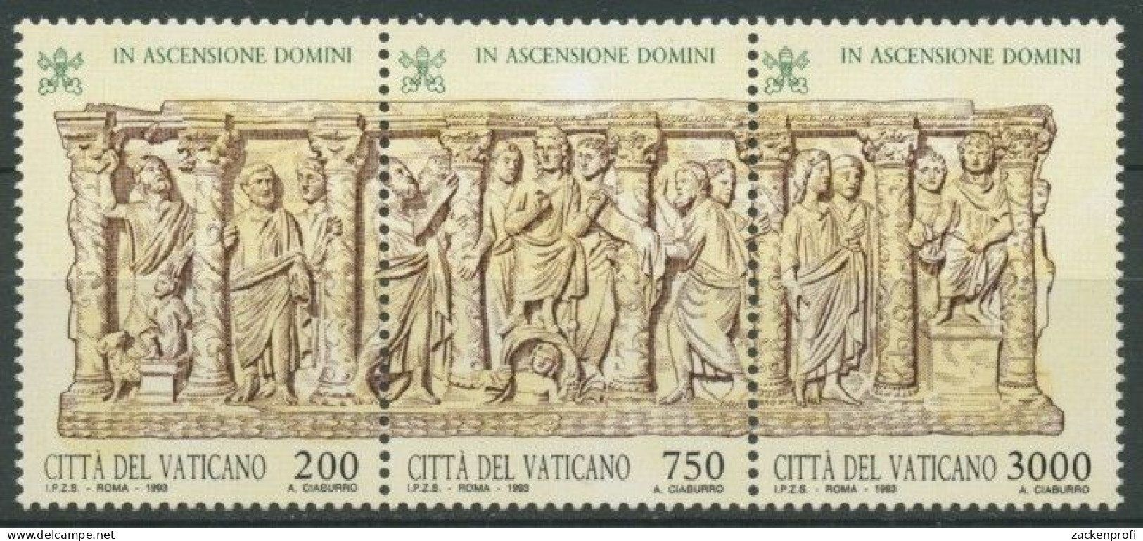 Vatikan 1993 Christi Himmelfahrt 1090/92 ZD Postfrisch - Unused Stamps