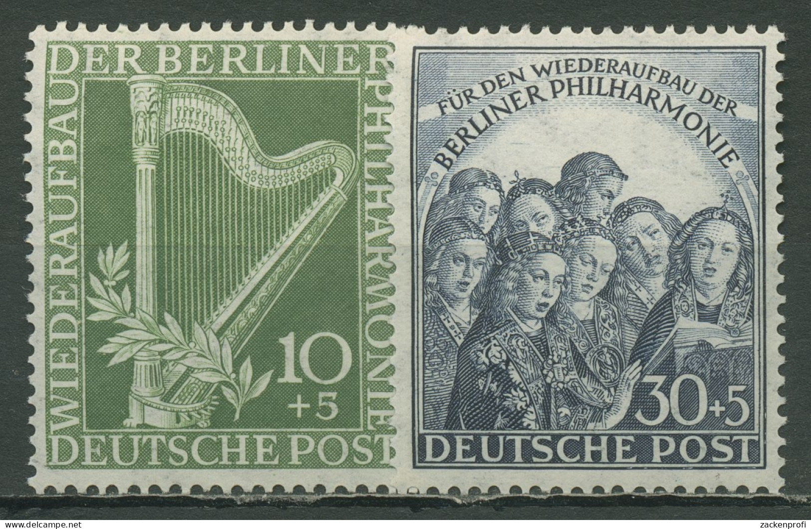 Berlin 1950 Wiederaufbau Berliner Philharmonie 72/73 Postfrisch - Unused Stamps