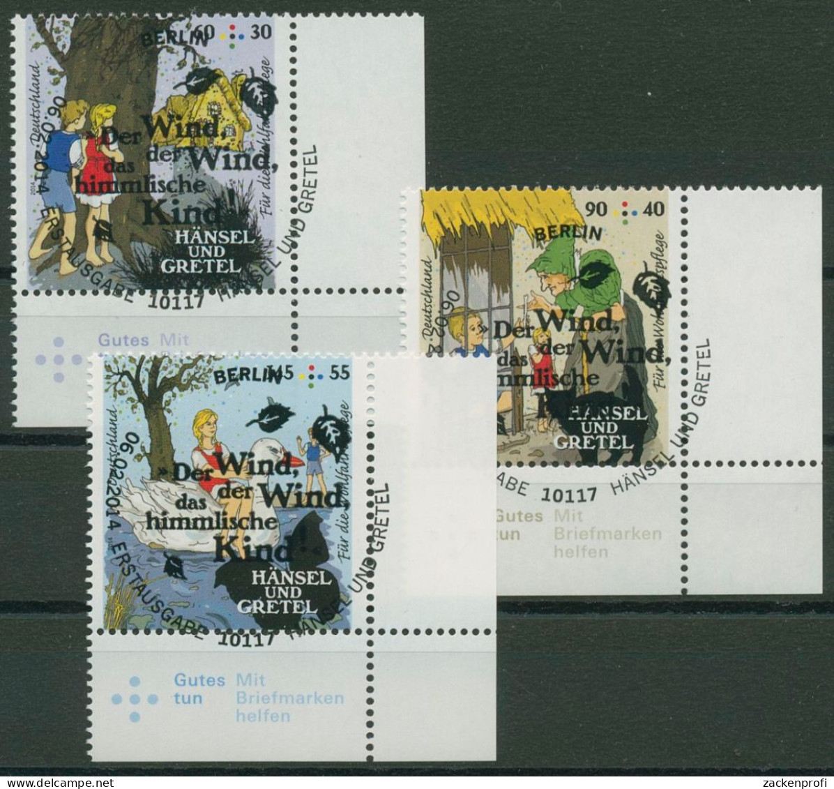 Bund 2014 Grimms Märchen Hänsel U. Gretel 3056/58 Ecke 4 TOP-ESST Berlin (E3993) - Used Stamps