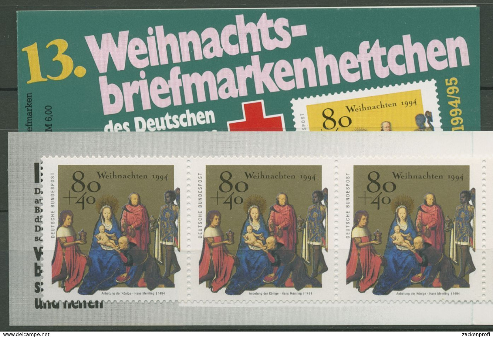 Bund Rotes Kreuz 1994 Weihnachten Markenheftchen 1770 MH W17 Postfrisch (C99933) - Autres & Non Classés