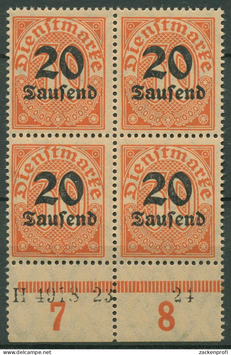 Deutsches Reich Dienstmarke 1923 Hausauftrags-Nr. D 90 HAN 4918.23 Postfrisch - Oficial