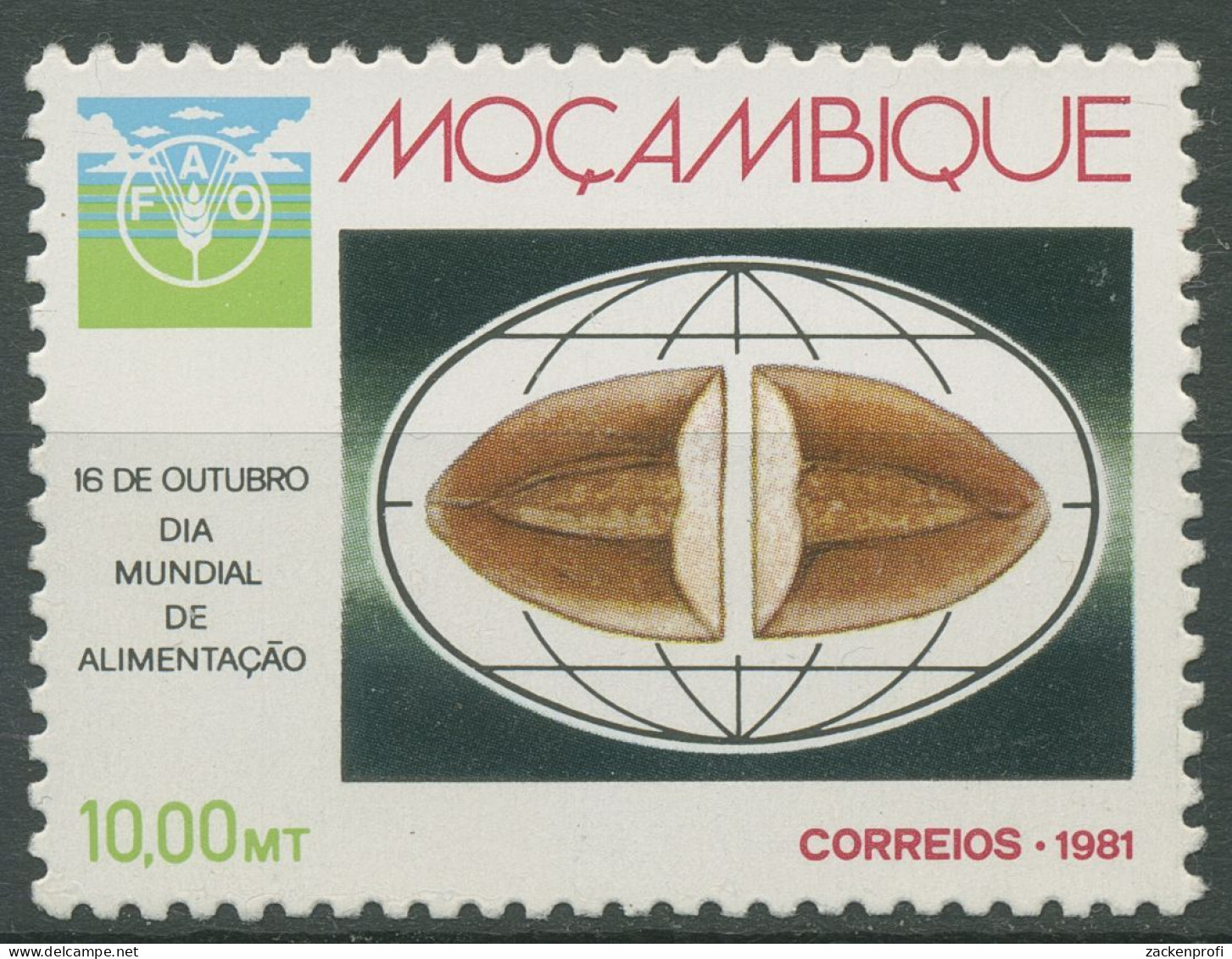 Mocambique 1981 Welternährungstag Halbiertes Brot 852 Postfrisch - Mozambique