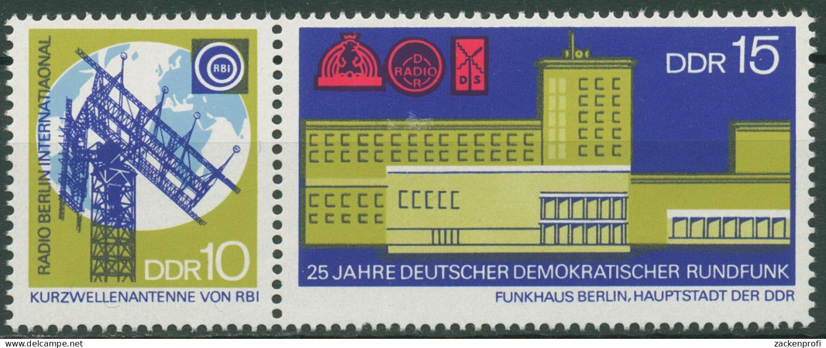 DDR 1970 Rundfunk Der DDR 1573/74 ZD Postfrisch - Unused Stamps