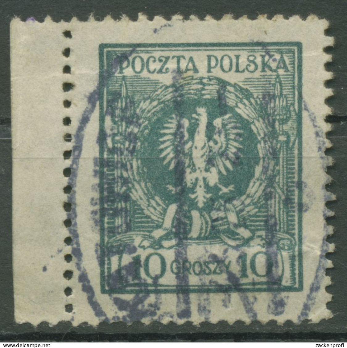 Polen 1924 Adler Im Lorbeerkranz 205 Stempel Katowice Gestempelt - Usati