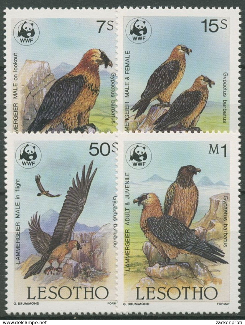 Lesotho 1986 WWF Naturschutz Bartgeier 556/59 Postfrisch - Lesotho (1966-...)