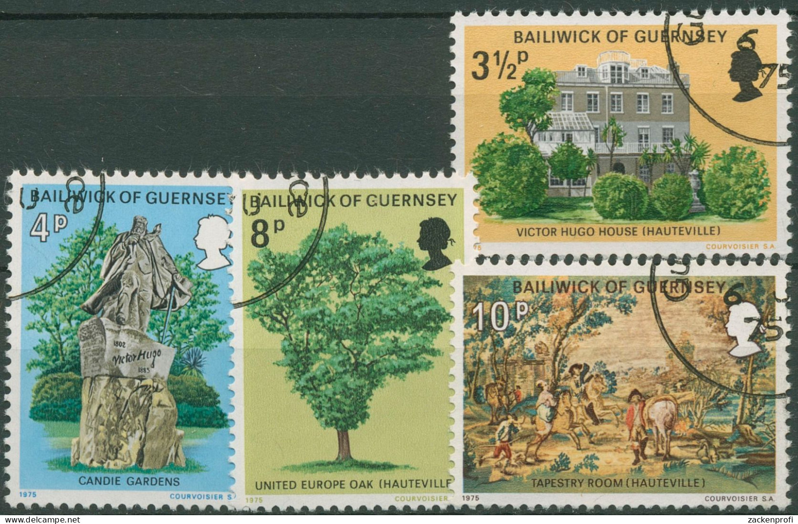 Guernsey 1975 Victor Hugo Im Exil 121/24 Gestempelt - Guernesey