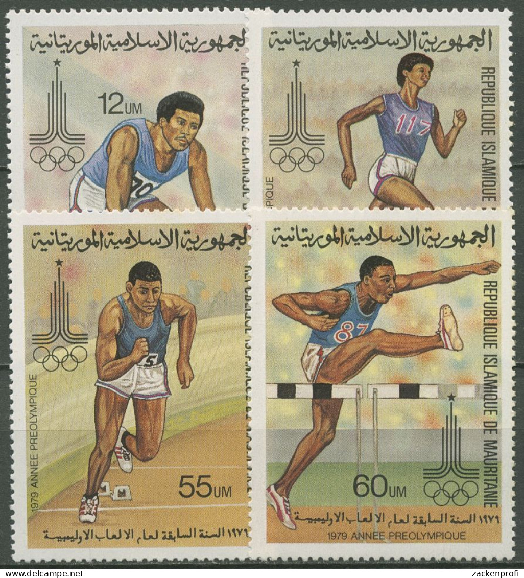 Mauretanien 1979 Olympische Sommerspiele In Moskau Laufen 652/55 Postfrisch - Mauritania (1960-...)