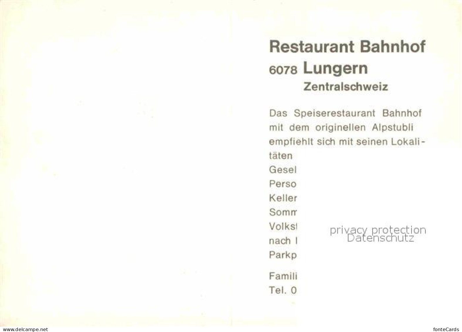 12891898 Lungern Restaurant Bahnhof Lungern - Autres & Non Classés