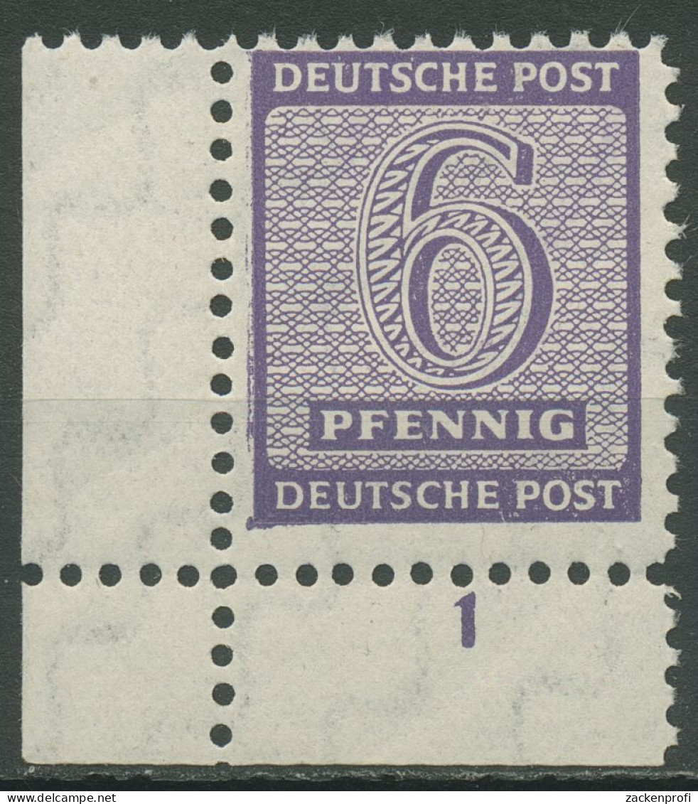 SBZ West-Sachsen 1945 Amtl. (Versuchs)-Zähnung 121 X Ecke 3 Postfrisch Geprüft - Sonstige & Ohne Zuordnung