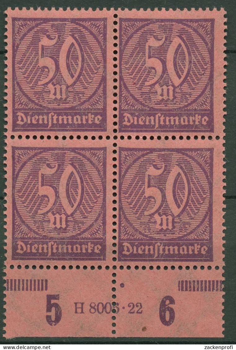 Deutsches Reich Dienstmarke 1922/23 Hausauftrags-Nr. D 73 HAN 8006.22 Postfrisch - Oficial