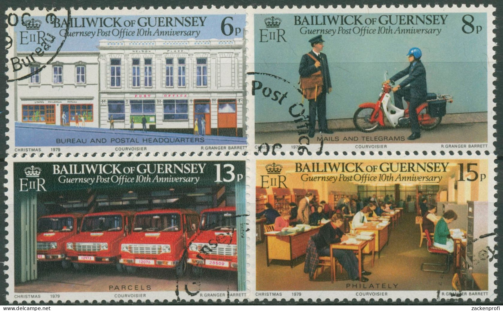 Guernsey 1979 Postverwaltung Postamt Postbote Postautos 195/98 Gestempelt - Guernsey