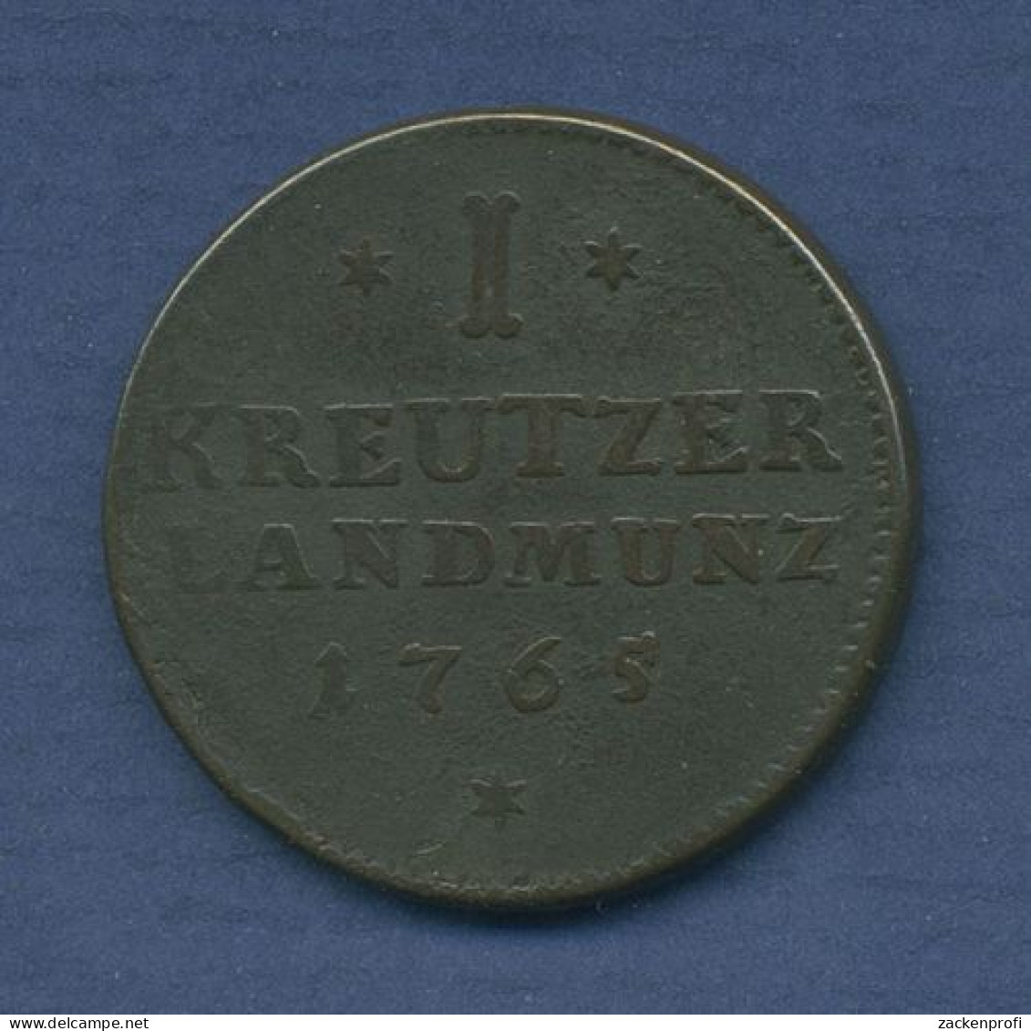 Speyer Bistum 1 Kreuzer 1765, Franz Christoph Von Hutten, Schön (m3068) - Groschen & Andere Kleinmünzen
