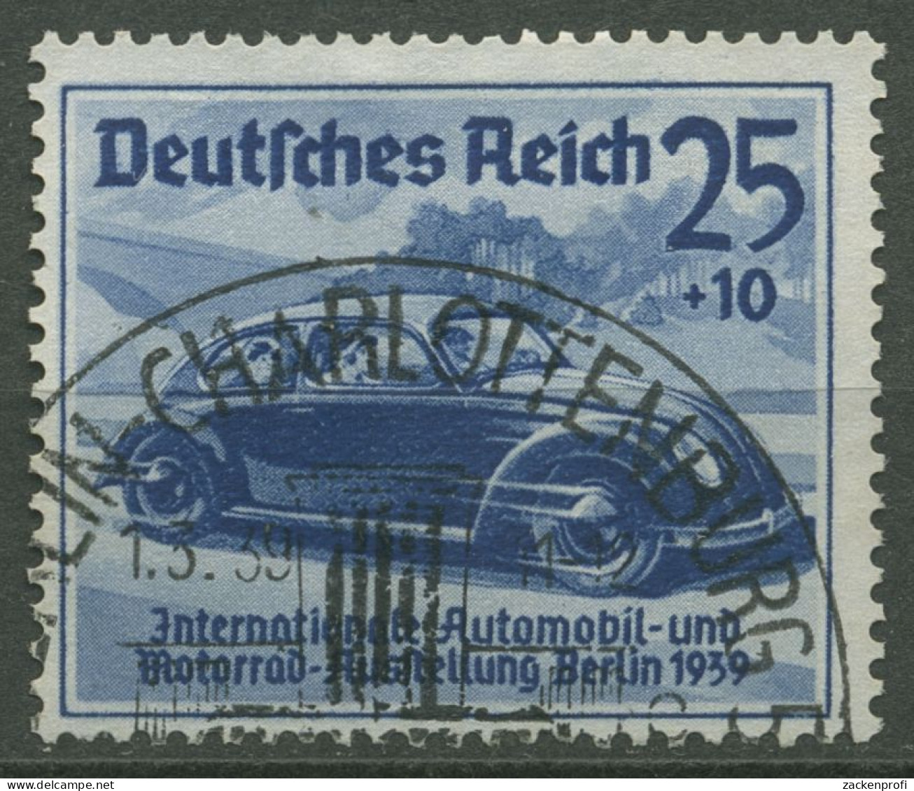 Dt. Reich 1939 Automobil-Ausstellung 688 Gestempelt, Dünne Stelle (R80706) - Gebruikt