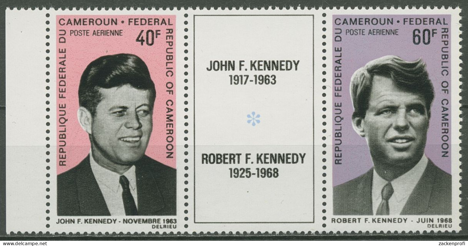 Kamerun 1968 John F. Kennedy Präsident Der USA 559/60 ZD Postfrisch - Cameroon (1960-...)