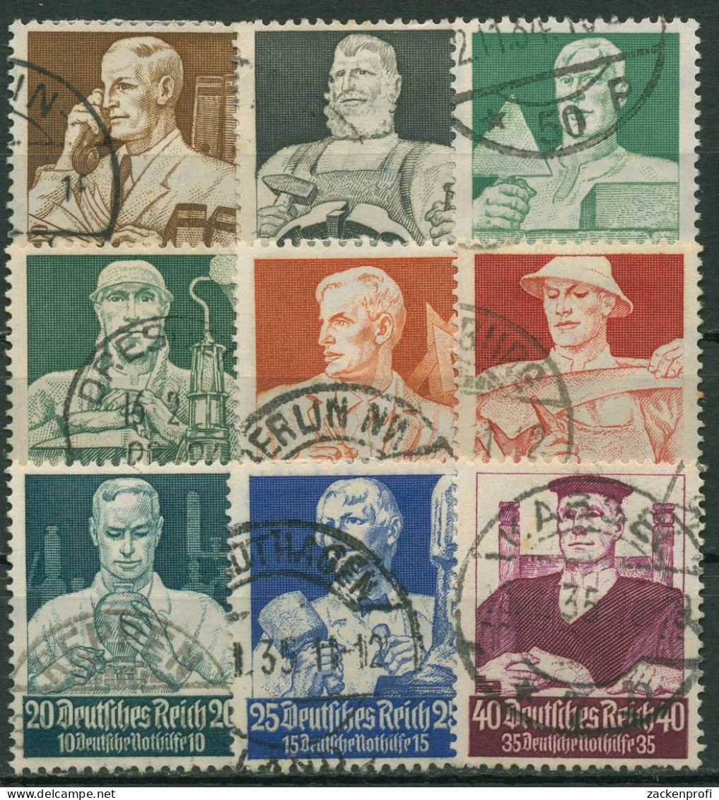 Deutsches Reich 1934 Deutsche Nothilfe: Berufsstände 556/64 Gestempelt - Used Stamps