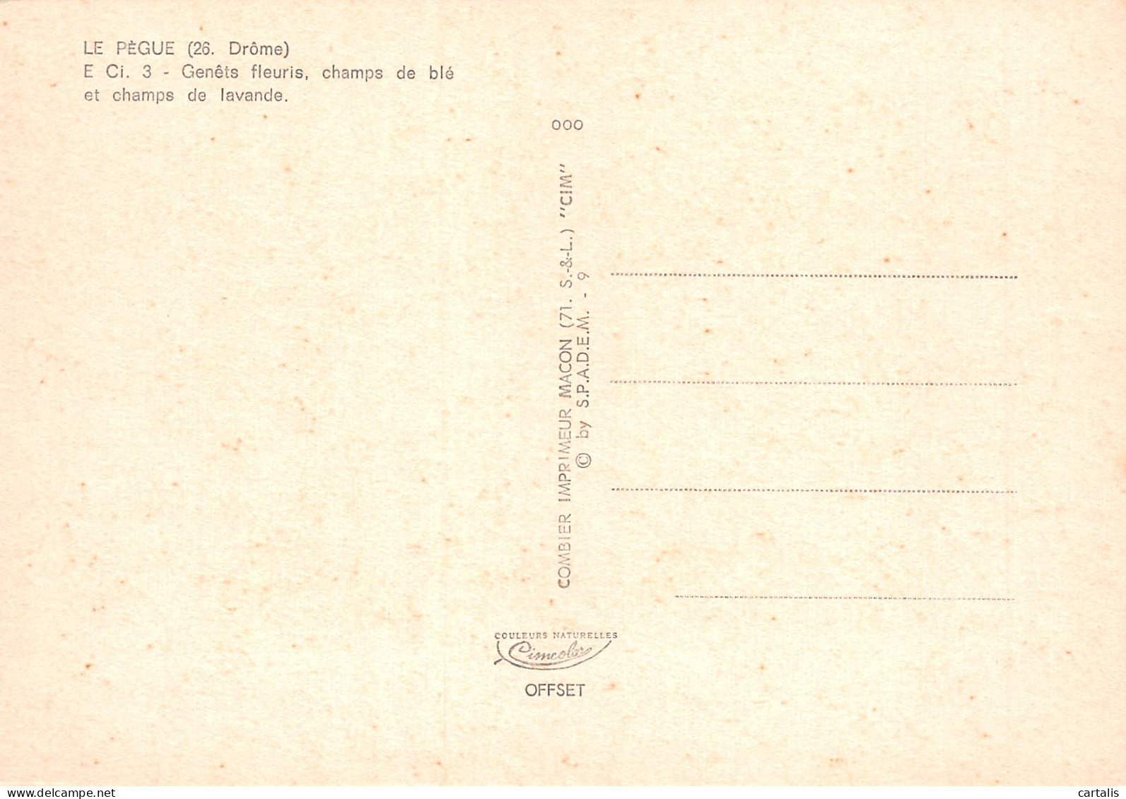 26-LE PEGUE-N°3777-C/0103 - Other & Unclassified