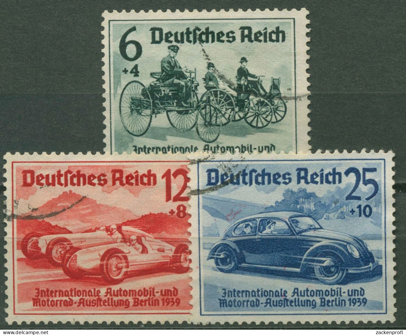 Deutsches Reich 1939 Automobil-Ausstellung 686/88 Gestempelt (R80705) - Oblitérés