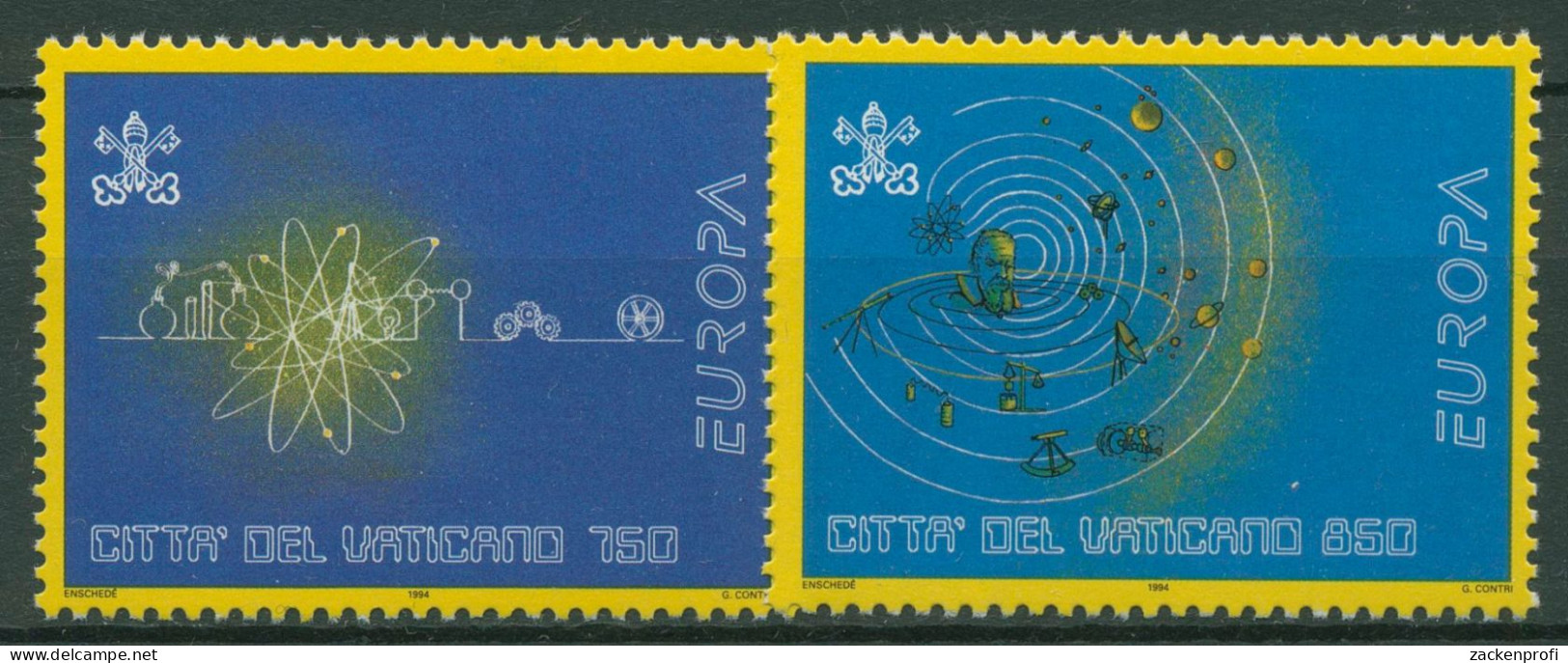 Vatikan 1994 Europa CEPT Entdeckungen Erfindungen G.Galilei 1122/23 Postfrisch - Unused Stamps