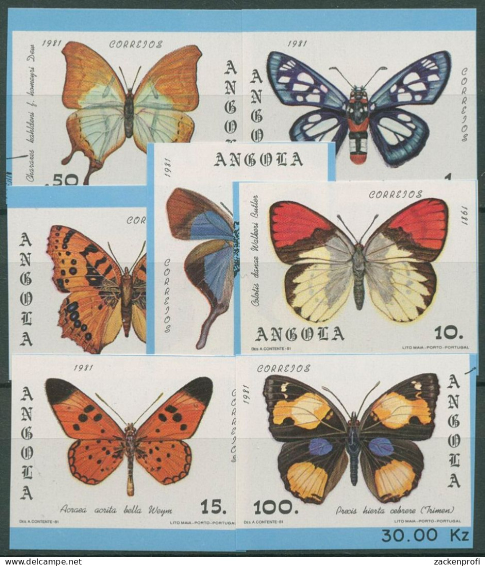 Angola 1982 Schmetterlinge Blockmarken 663/69 B Postfrisch - Angola