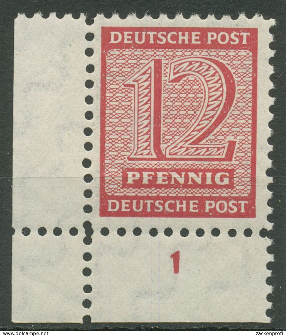 SBZ West-Sachsen 1945 Amtl. (Versuchs)-Zähnung 123 X Ecke 3 Postfrisch Geprüft - Other & Unclassified