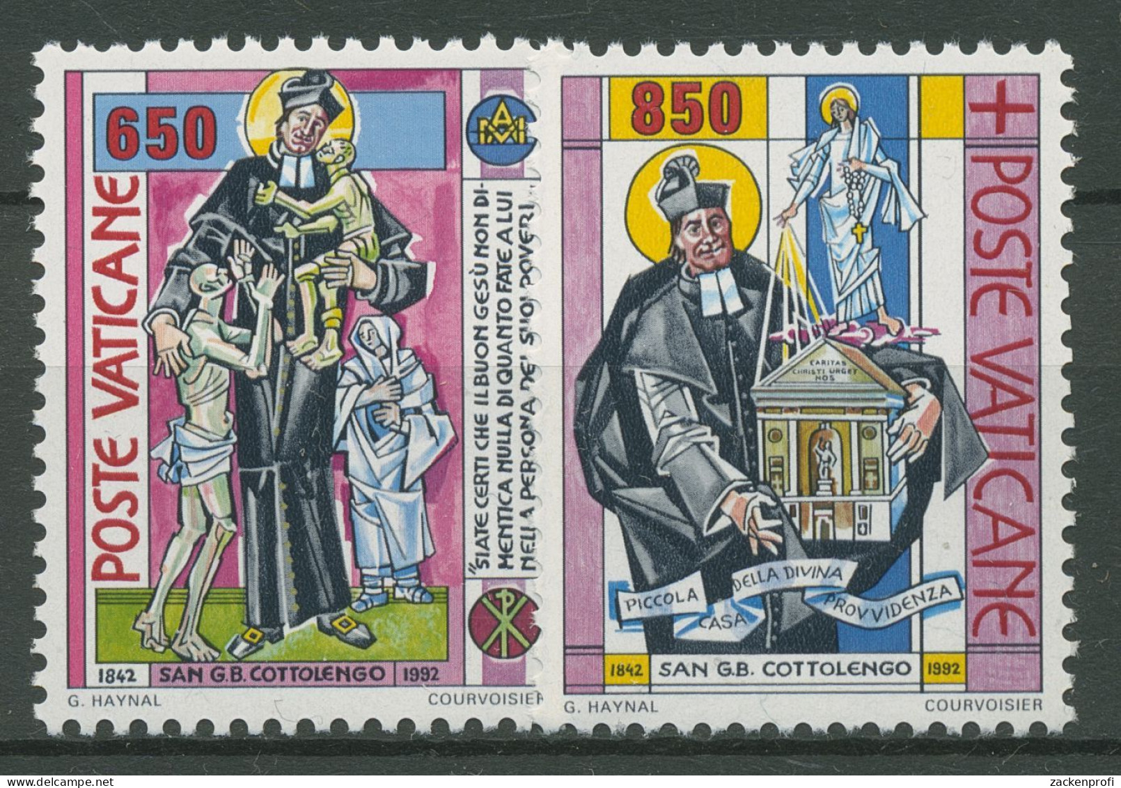 Vatikan 1992 Heiliger Giuseppe B. Cottolengo 1058/59 Postfrisch - Ungebraucht
