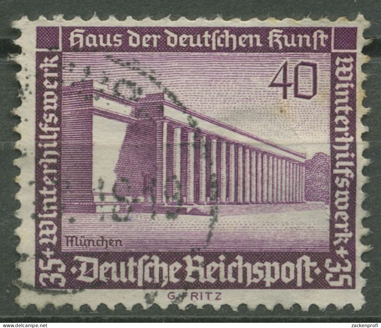 Dt. Reich 1936 WHW Moderne Bauten 642 Y Gestempelt (R80696) - Usati