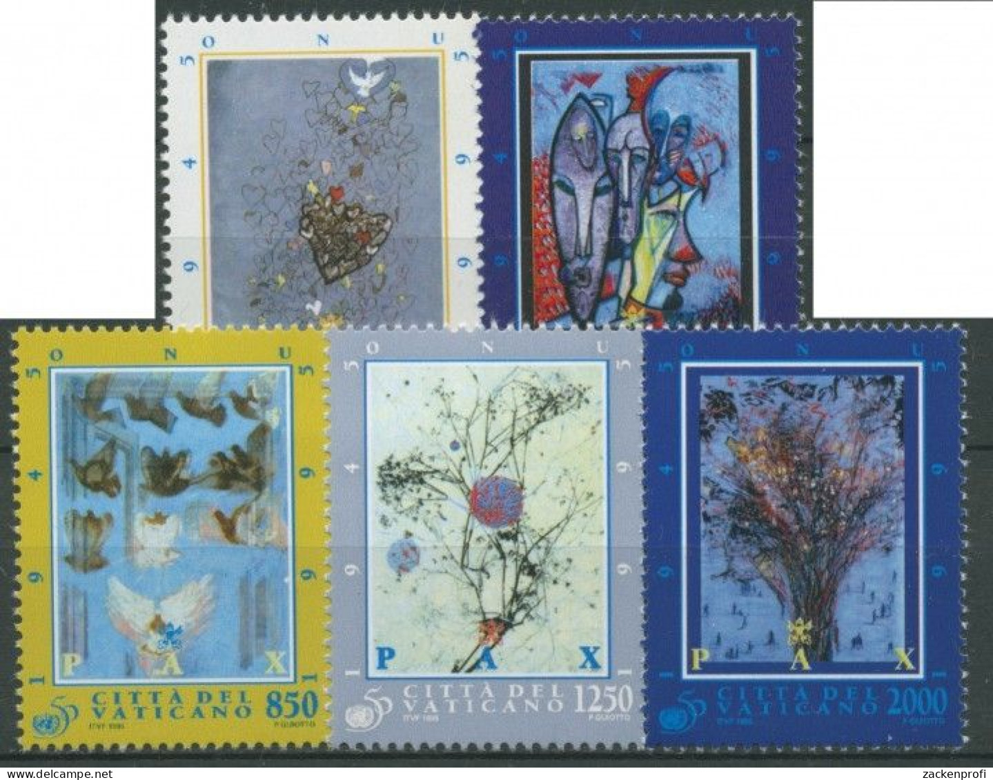 Vatikan 1995 Vereinte Nationen (UNO) Gemälde Von Giotto 1153/57 Postfrisch - Unused Stamps