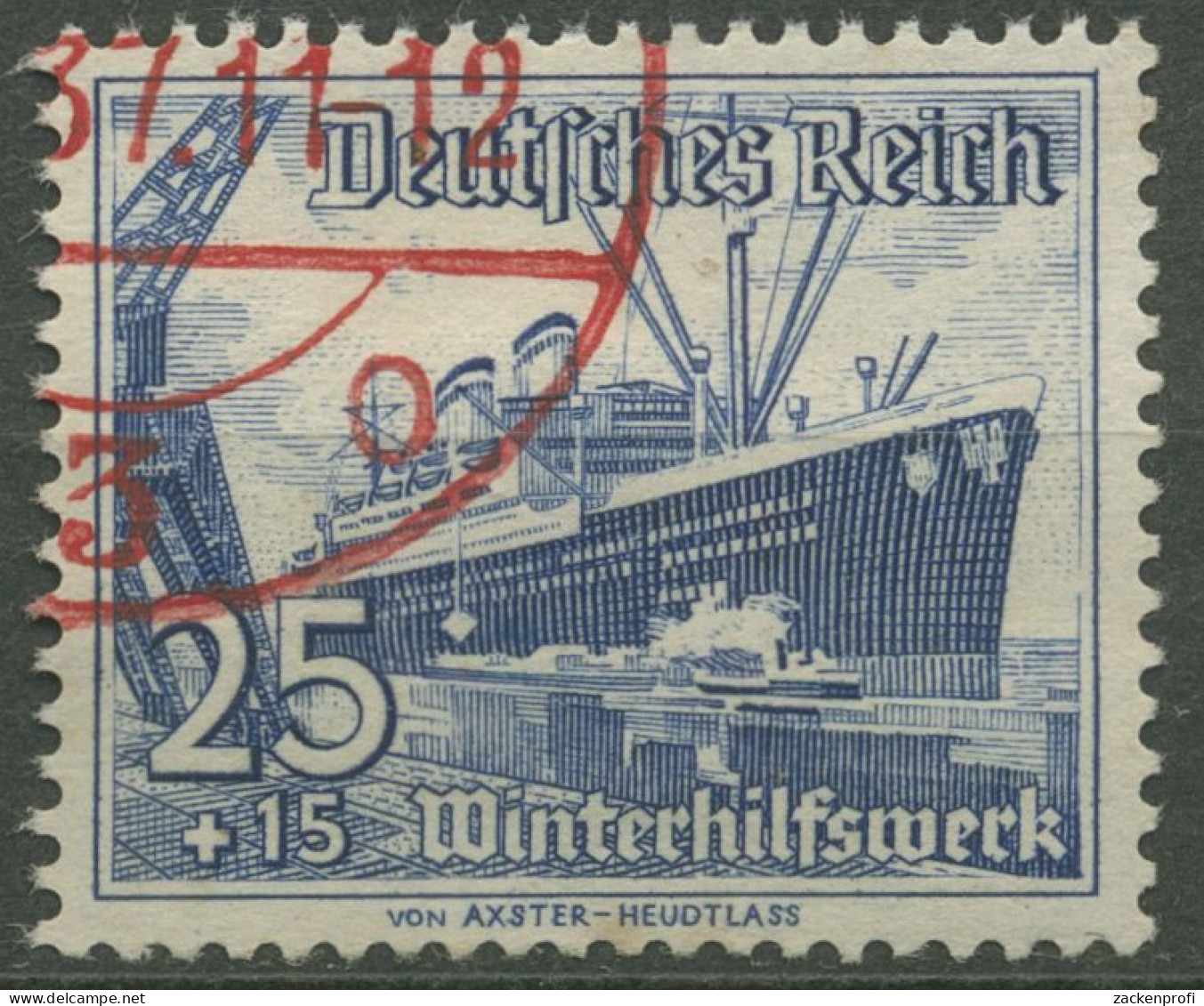 Deutsches Reich 1937 WHW Schiffe 658 Gestempelt (R80699) - Used Stamps