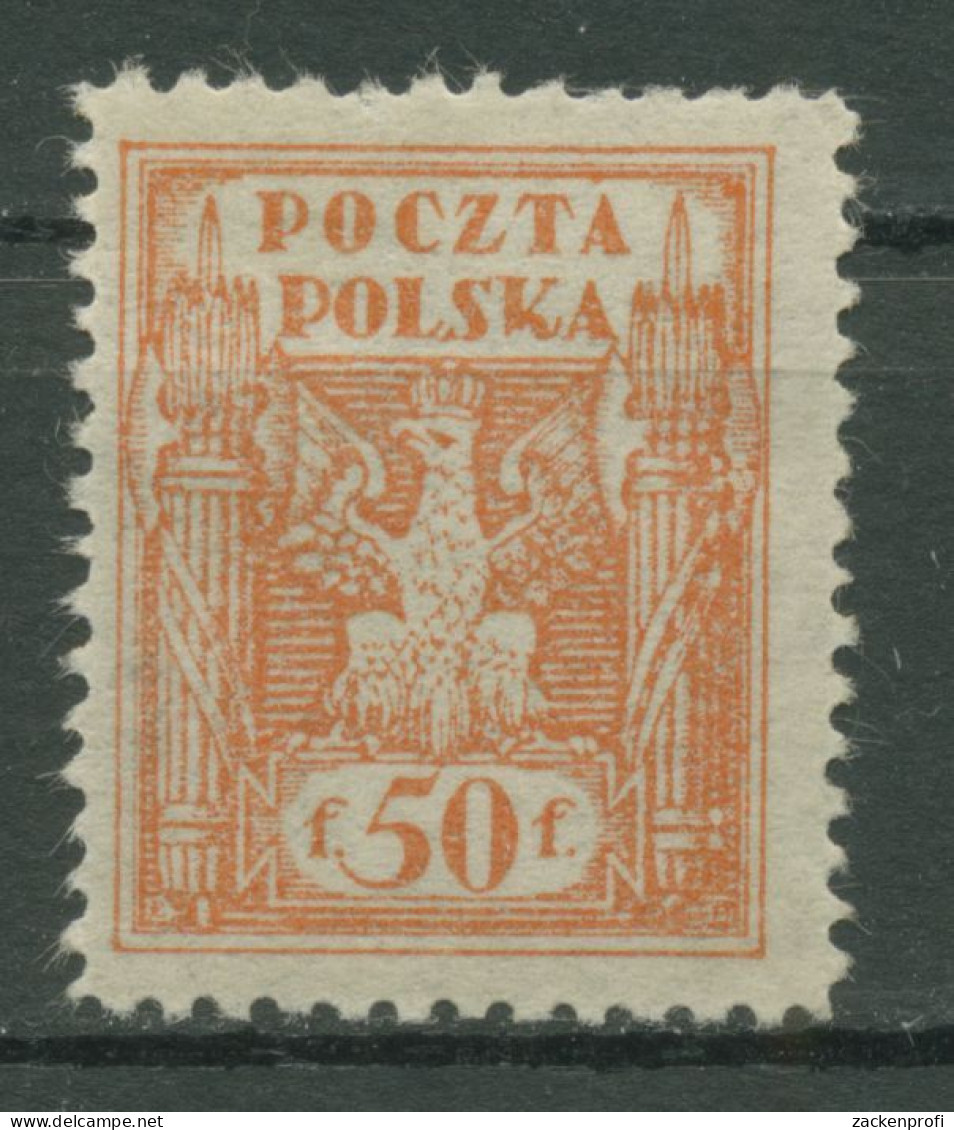 Polen 1919 Freimarken Wappenadler 95 Probedruck Postfrisch - Ungebraucht