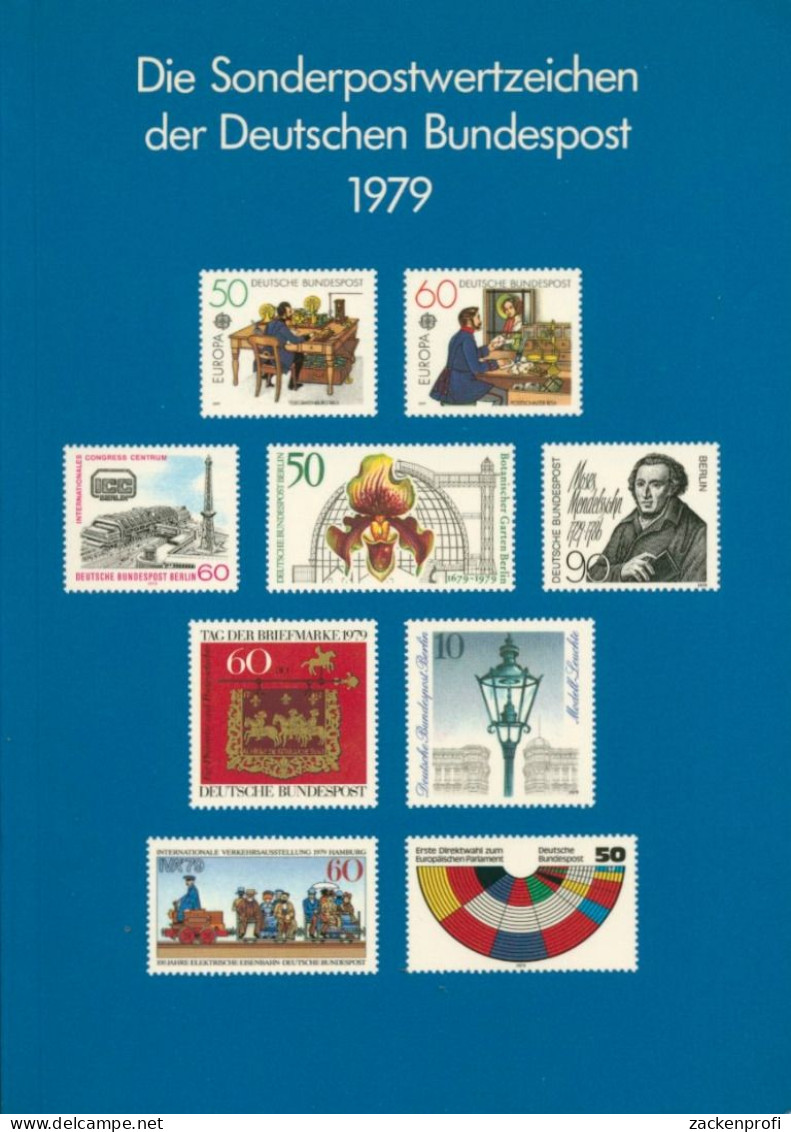Bund Jahrbuch 1979 Mit Allen Marken Postfrisch Und Schwarzdruck (XL9569) - Neufs