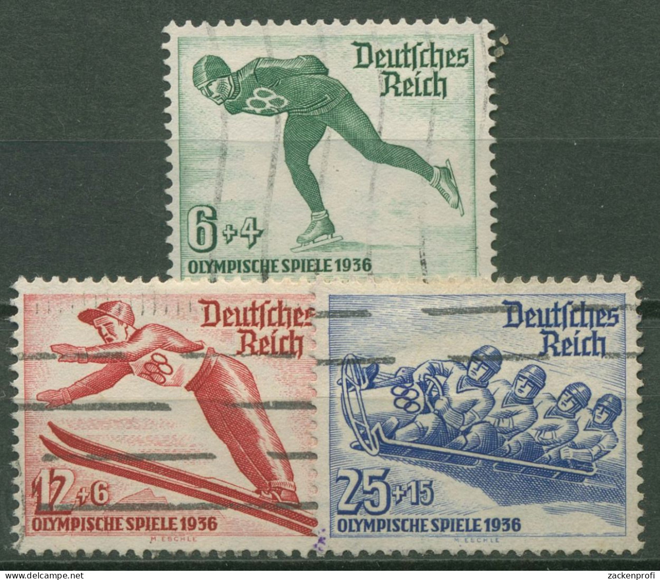 Deutsches Reich 1935 Olympiade 600/02 Mit Wellenstempel (R80683) - Used Stamps