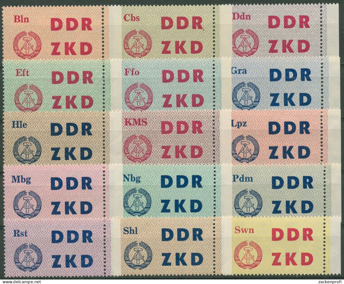 DDR 1963 Laufkontrollzettel Des ZKD 1/15 Rand Rechts Postfrisch - Autres & Non Classés