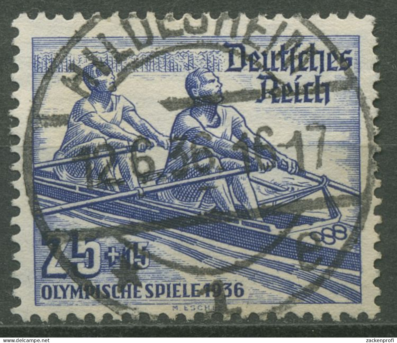 Dt. Reich 1936 Olympische Sommerspiele 615 Gestempelt, Kl. Zahnfehler (R80689) - Oblitérés