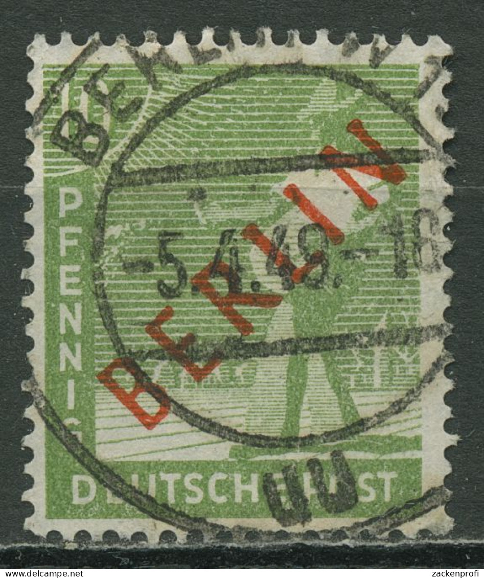 Berlin 1949 Rotaufdruck 24 Mit TOP-Stempel - Oblitérés