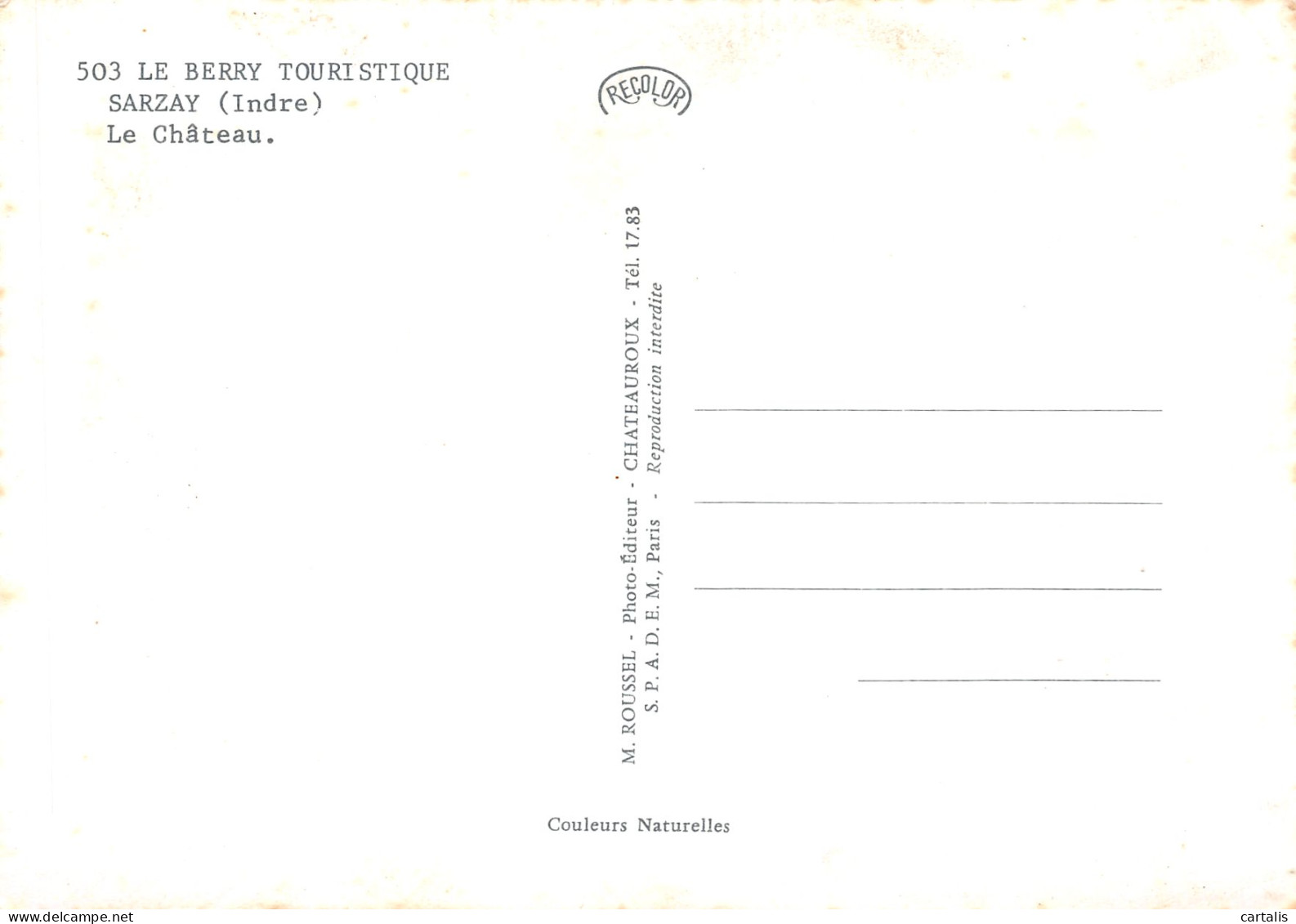 36-SARZAY-N°3777-A/0397 - Other & Unclassified